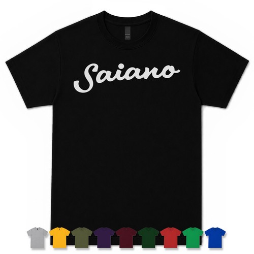 Saiano retro script shirt - retro,