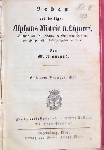 Leben des heiligen - , alphons