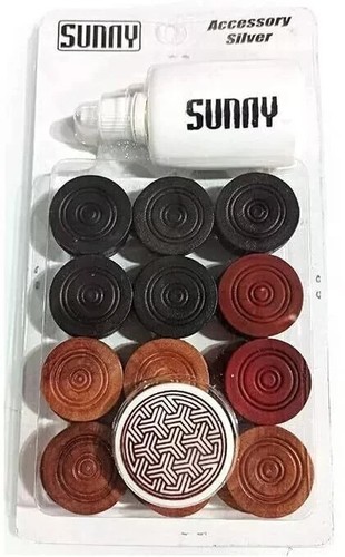Wooden carrom coins - 24,