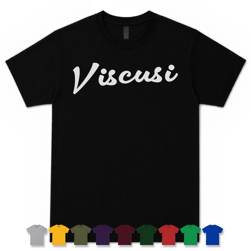 Viscusi retro script shirt - script, t-shirt